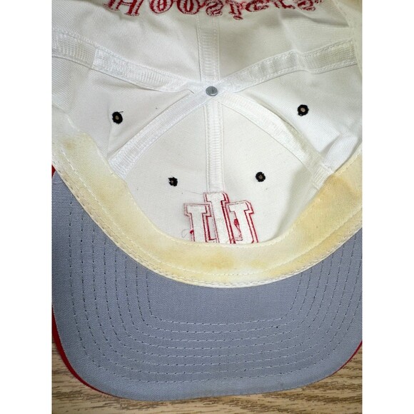 Vintage IU Indiana Hoosiers Hat Snapback Cap by Starter‎ The Right Hat White Red - Picture 7 of 8